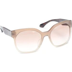 Prada Vintage, Pre-owned, Dames, Beige, ONE Size, Pre-owned Plastic sunglasses