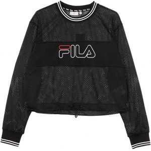 Fila, Sweatshirts & Hoodies, Dames, Zwart, M, Sporty Mesh Cropped Shirt