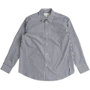 Studio Nicholson, Blouses & Shirts, Dames, Veelkleurig, S, Katoen, Gestreept View Overhemd met Lange Mouwen