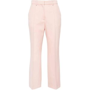 Lanvin, Broeken, Dames, Roze, S, Wol, Cropped Broeken