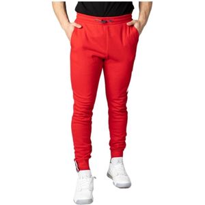 Tommy Jeans, Rode broek met veters en zijzakken Rood, Heren, Maat:XL