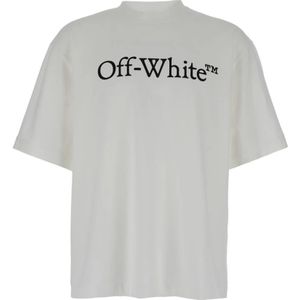 Off White, Tops, Heren, Wit, S, Katoen, Bookish Skate T-shirts en Polos