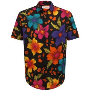 Saint Laurent, Overhemden, Heren, Veelkleurig, L, Katoen, Regular Fit Italiaans Katoenen Overhemd