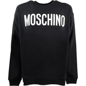 Moschino, Sweatshirts & Hoodies, Heren, Zwart, XL, Katoen, Stijlvol Sweatshirt voor Mannen