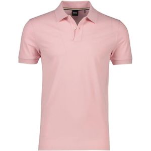 Hugo Boss, Tops, Heren, Roze, XL, Katoen, Roze Polo Shirt korte mouw