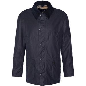 Barbour, Jassen, Heren, Blauw, XL, Katoen, Blauwe Ashby Waxjas