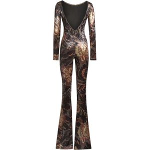 Etro, Jumpsuits & Playsuits, Dames, Veelkleurig, S, Grijze Paisley Print Jumpsuit Jurk