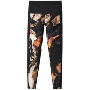 Desigual, Zwarte Bedrukte Leggings Zwart, Dames, Maat:S