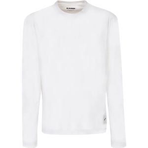 Jil Sander, Tops, Heren, Wit, S, Witte Sweatshirts voor Heren Aw 23