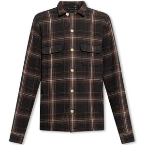 AllSaints, Overhemden, Heren, Bruin, S, Katoen, ‘Isonde’ shirt