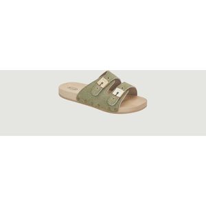 Scholl, Schoenen, Dames, Groen, 40 EU, Leer, Pescura -sandalen in leer en hout