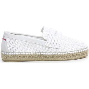 Espadrilles, Schoenen, Dames, Wit, 39 EU, Witte platte schoenen