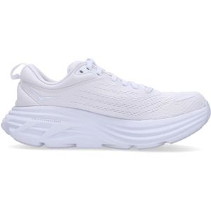 Hoka One One, Schoenen, Dames, Wit, 38 EU, Polyester, Witte buitenschoen Bondi 8