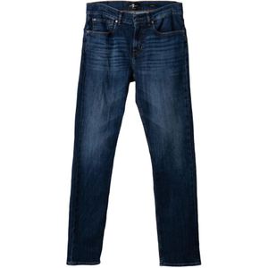 7 For All Mankind, Slim-fit Jeans Blauw, Heren, Maat:S