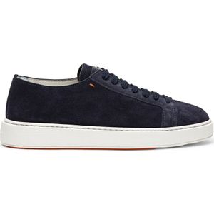 Santoni, Schoenen, Heren, Blauw, 40 1/2 EU, Suède, Suede Sneaker