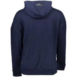 Plein Sport, Sweatshirts & Hoodies, Heren, Blauw, XL, Katoen, Sportief Hoodie met Print