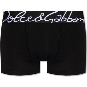 Dolce & Gabbana, Ondergoed, Heren, Zwart, M, Katoen, Boxershorts met logo