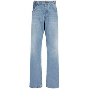 Balmain, Jeans, Heren, Blauw, W29, Denim, Jeans in contrast-effect denim