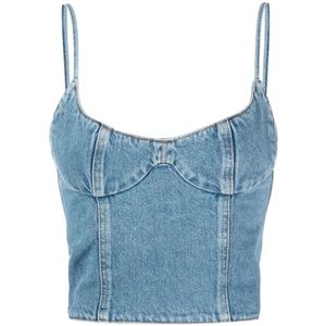 Magda Butrym, Blauw Denim Korset Blauw, Dames, Maat:XS