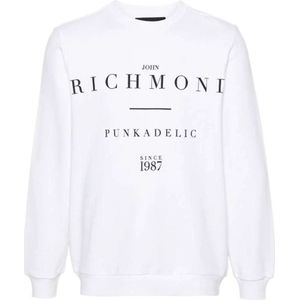 John Richmond, Sweatshirts Hoodies Wit, Heren, Maat:S