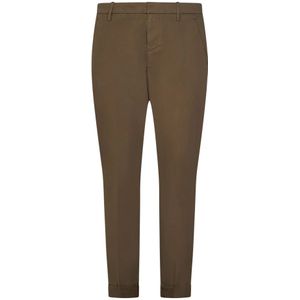 Dondup, Bruine Slim Fit Chino Broek Bruin, Heren, Maat:W33