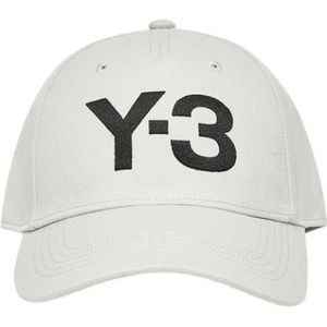 Y-3, Accessoires, Heren, Beige, ONE Size, Polyester, Baseballpet in effen kleur met geborduurd logo