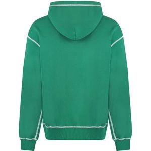 Dolce & Gabbana, Sweatshirts & Hoodies, Heren, Groen, M, Katoen, Katoenen hoodie met geribbelde randen