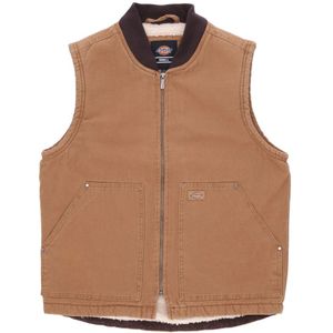 Dickies, Jassen, Heren, Bruin, M, Katoen, Canvas Sherpa Vest Bruin Eend