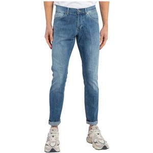 Dondup, Blauwe Skinny Fit Jeans Blauw, Heren, Maat:W30