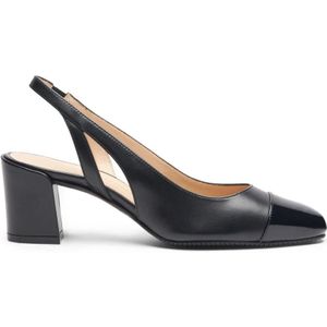 Stuart Weitzman, Schoenen, Dames, Zwart, 40 1/2 EU, Leer, Klassieke Slingback Pump