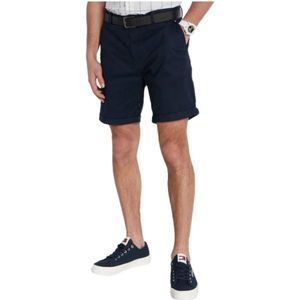 Tommy Hilfiger, Korte broeken, Heren, Blauw, W32, Katoen, Casual Shorts