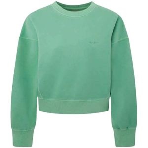 Pepe Jeans, Sweatshirts Groen, Dames, Maat:S