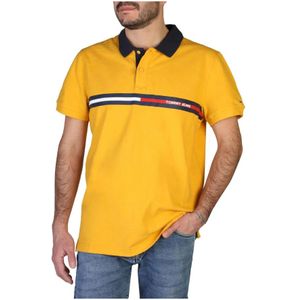 Tommy Hilfiger, Heren Polo Shirt, Lente/Zomer Collectie Geel, Heren, Maat:S