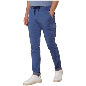 Mason's, Chile Jogger Cargo Broek Blauw, Heren, Maat:L