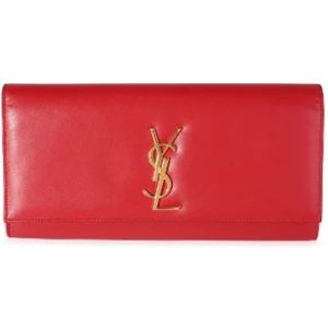 Yves Saint Laurent Vintage, Pre-owned, Dames, Rood, ONE Size, Leer, Pre-owned Leather clutches