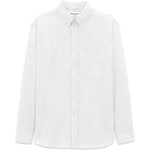 Saint Laurent, Overhemden, Heren, Wit, L, Stijlvolle Shirt voor Mannen