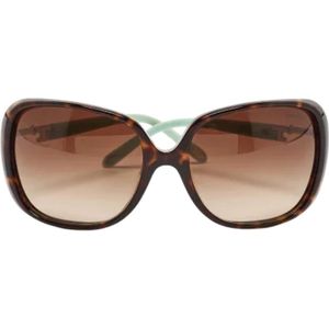 Tiffany & Co. Pre-owned, Pre-owned, Dames, Bruin, ONE Size, Pre-owned Acetate sunglasses