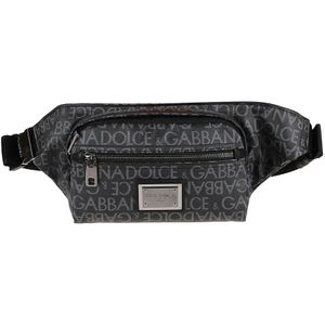 Dolce & Gabbana, Tassen, Heren, Zwart, ONE Size, Zwarte Borsa Marsupio Jcq.logo Spalma Heuptas