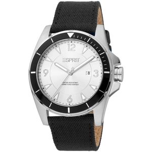 Esprit, Accessoires, Heren, Grijs, ONE Size, Zilveren Herenmode Horloge
