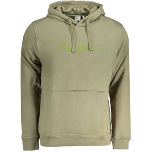 Pepe Jeans, Sweatshirts & Hoodies, Heren, Groen, M, Katoen, Groene Katoenen Trui