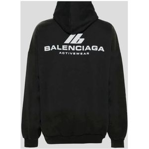 Balenciaga, Sweatshirts & Hoodies, Heren, Zwart, XL, Unisex Sweatshirt Mode Kleding