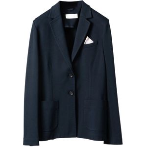 Circolo 1901, Elegant Jersey Fleece Blazer Blauw, Heren, Maat:3XS