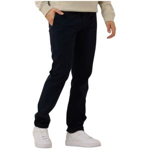 Hugo Boss, Broeken, Heren, Blauw, W31 L32, Katoen, Slim Fit Chino Broek in Donkerblauw