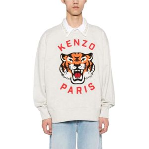 Kenzo, Lucky Tiger Sweatshirt Grijs, Dames, Maat:S