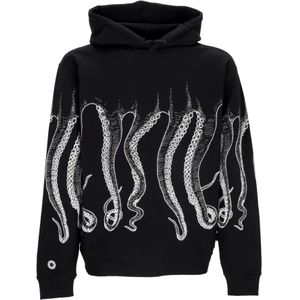 Octopus, Sweatshirts & Hoodies, Heren, Zwart, XL, Katoen, Lichtgewicht hoodie wit/zwart