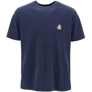 Maison Kitsuné, Tops, Heren, Blauw, XS, T-Shirts