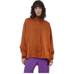 Silvian Heach, Blouses & Shirts, Dames, Oranje, 2Xs, Overhemd, Klassieke Stijl