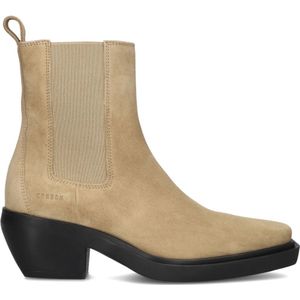 Copenhagen Studios, Schoenen, Dames, Beige, 36 EU, Suède, Beige Suede Chelsea Boots Trendy Model