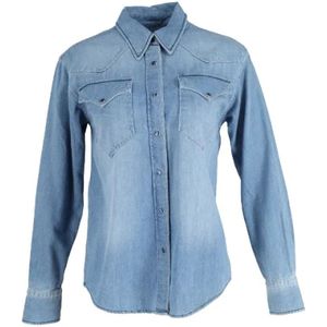 Isabel Marant Pre-owned, Klassieke Denim Blouse in Blauw Katoen Blauw, Dames, Maat:L