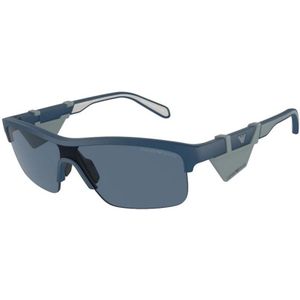 Emporio Armani, Accessoires, unisex, Blauw, ONE Size, Blauw Frame Blauwe Lens Zonnebril